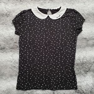 🖤 2/30$ 🖤 Cute black t-shirt with colar , top